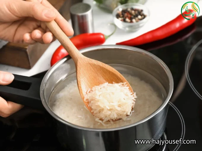 ظاهر برنج هنگام از پخت