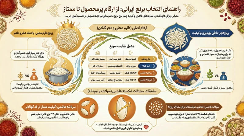 ویژگی‌های برنج پرمحصول 