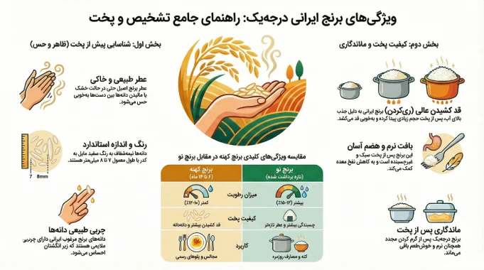 ویژگی های برنج ایرانی درجه یک 